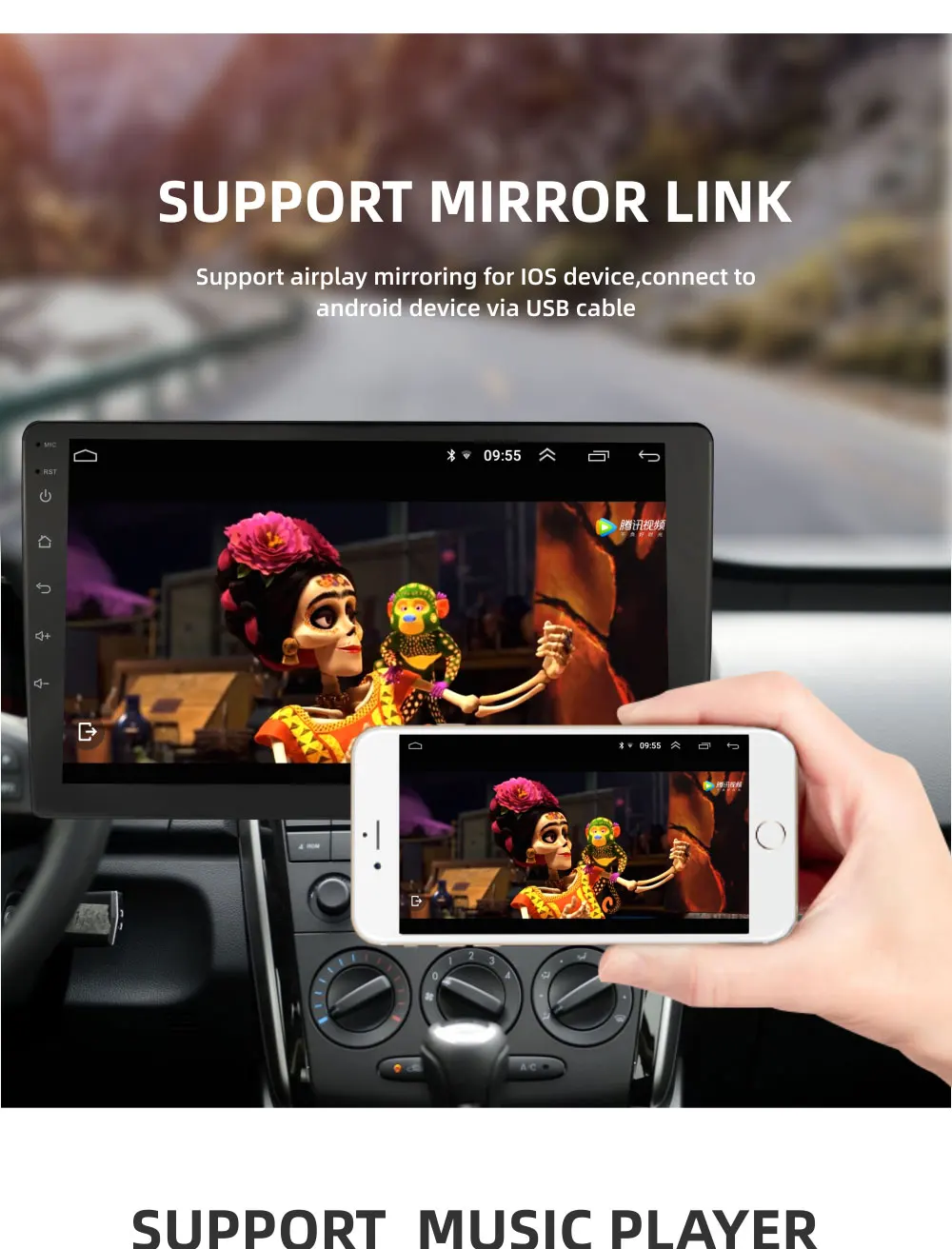 EKIY 9 ''2.5D Автомобильный мультимедийный плеер не 2 Din Android автомобильный Радио для Kuga 2013- gps Навигация стерео поддержка 4G/WIFi