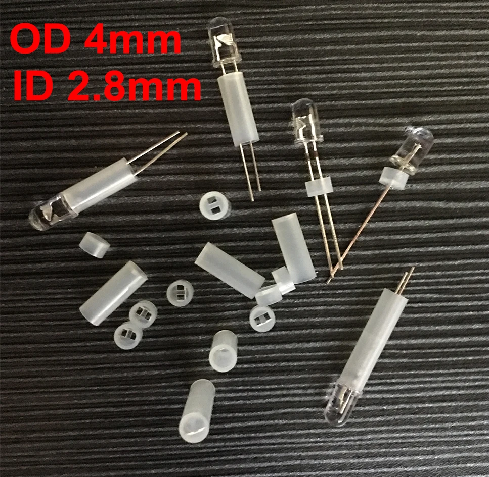 1000pcs 4*15.5 4x15.5 OD*L 2 Holes White Cylindrical Round LED Diode PCB Board Mount Support Pillar Isolation Column Hood Spacer