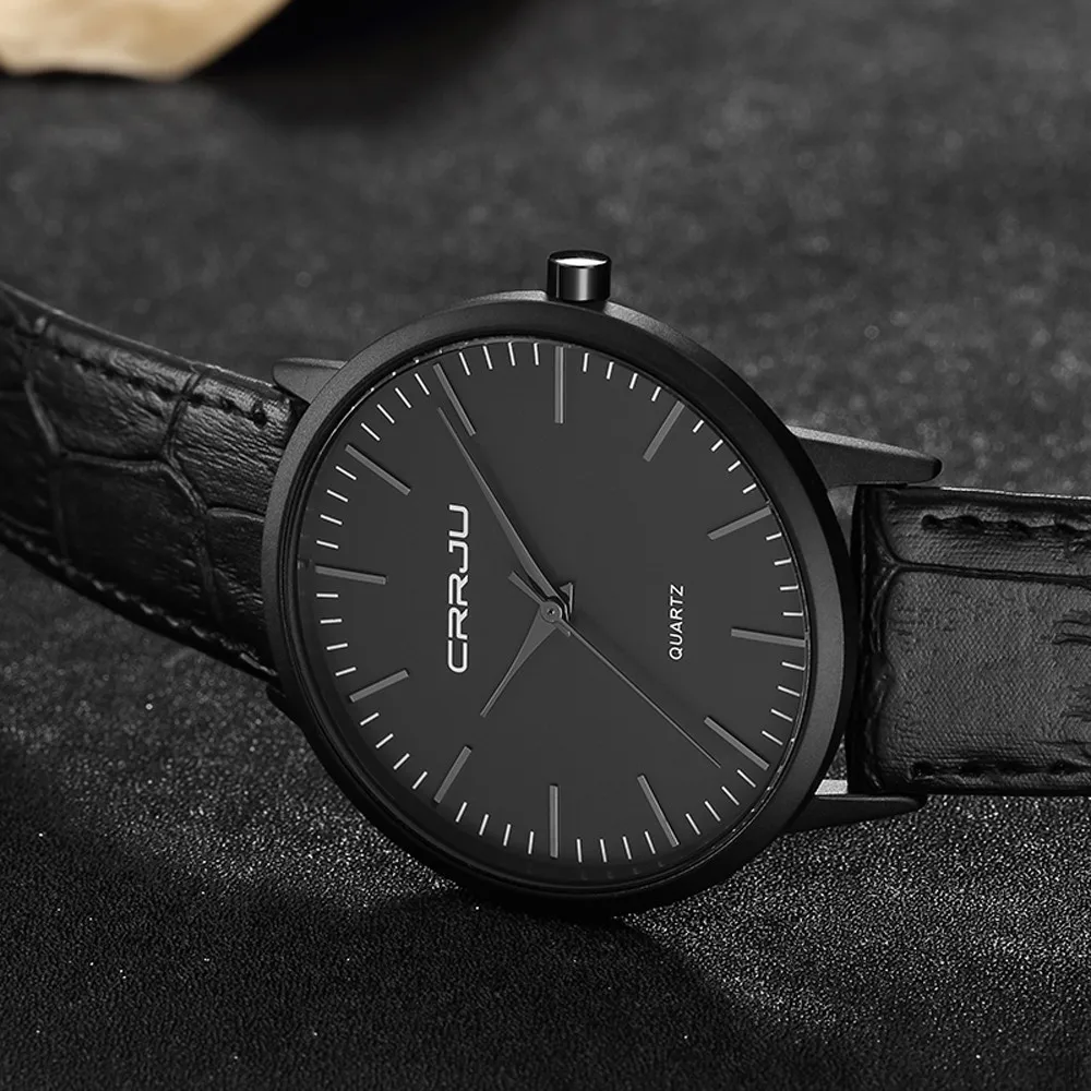 Мужские наручные часы 30 метров водонепроницаемые кварцевые тонкие подарок на