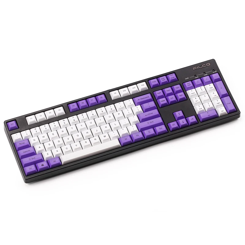DSA фиолетовые и белые брелки Dye subbed 104 клавиш для Механическая клавиатура cherry