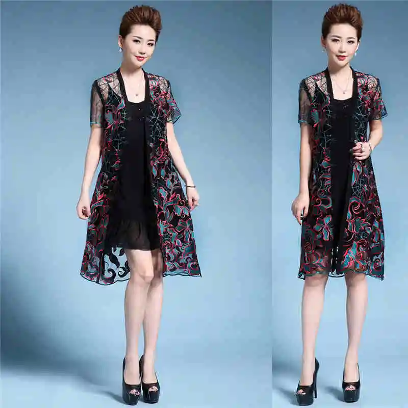 Новинка 2017 женское летнее платье в китайском стиле с цветочной вышивкой