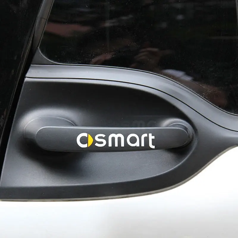 Наклейки для автомобиля на дверную ручку авто украшение пленка тела паста Smart Fortwo