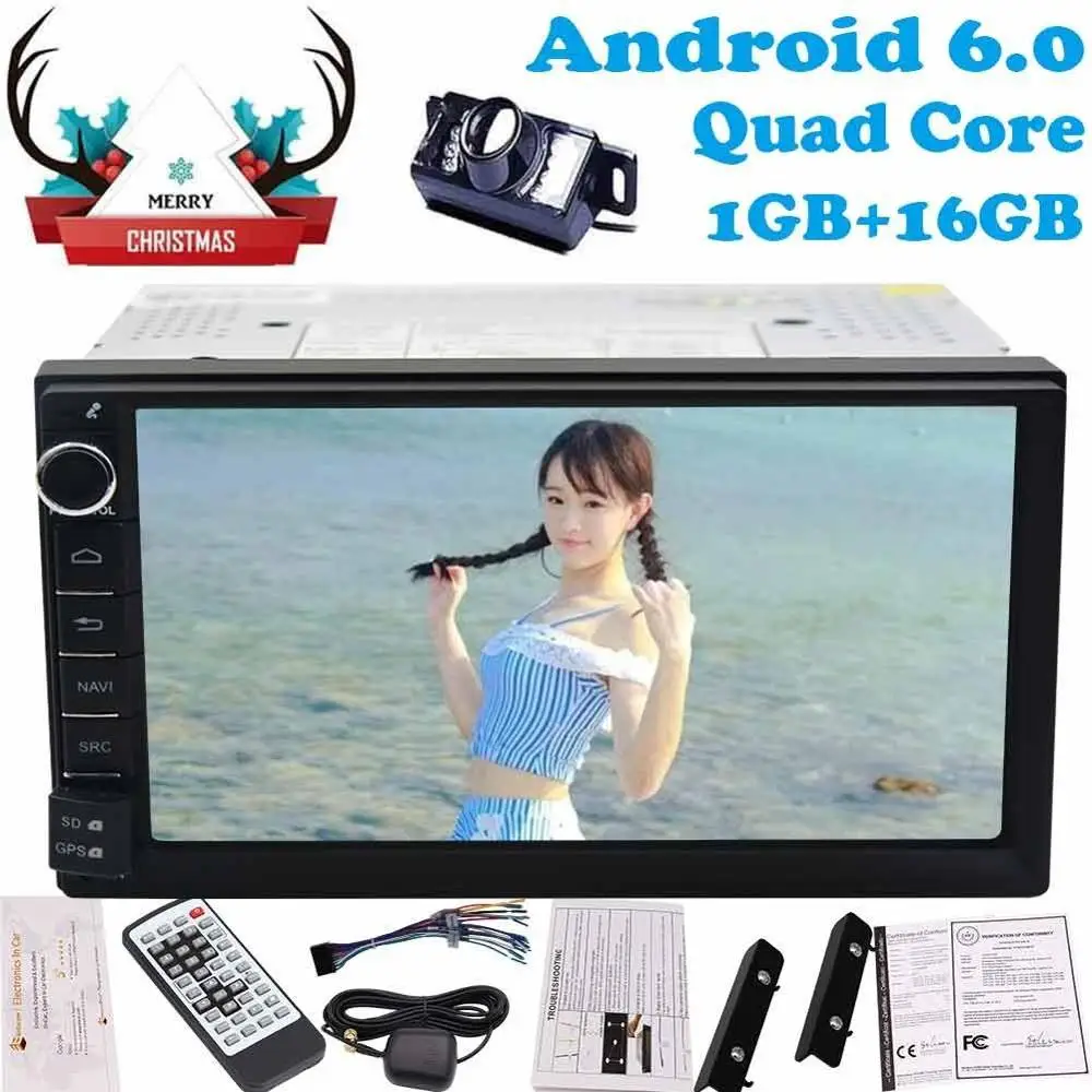 7 ''Двойной Дин видео PC системный блок монитор Android 6.0 no dvd 4 ядра 2din automagnitol