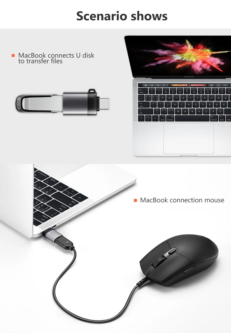 ACCEZZ 2 шт. 3 шт. Тип C OTG адаптер USB 3,0 для samsung S8 huawei P20 Xiaomi Mi8 Lite type-C Мужской Android зарядный разъем