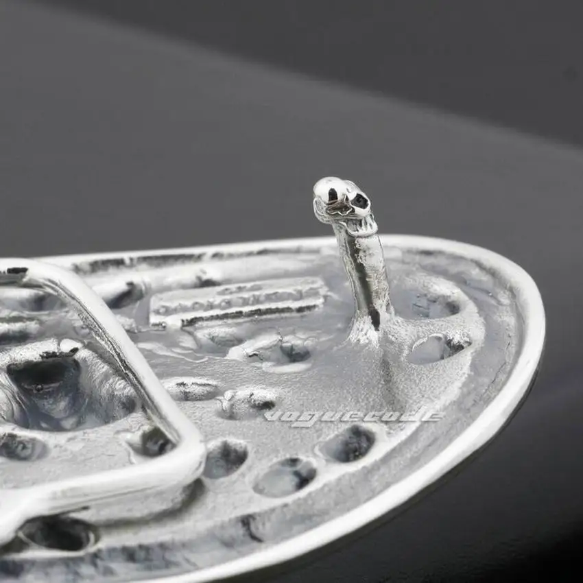 Мужская Байкерская пряжка с черепом из стерлингового серебра 925 пробы 9C005 |