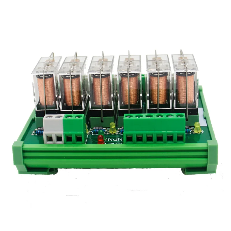 6 канальный 1 SPDT DIN рейку OMRON G2R 12V DC/AC интерфейс релейный модуль|omron g2r|interface relay6 channel |