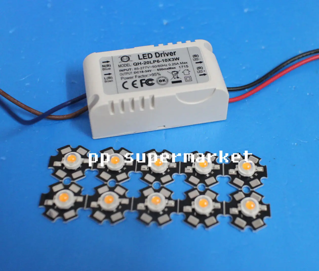 Светодиодный высокой мощности 10X 3 Вт полный спектр 380 840nm 6 10x3w драйвер|Подвесные