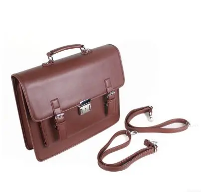Brown briefcase Рождественский подарок стимпанк Британские женские сумки стимпанк Ретро сумки Дамская сумка на плечо рабочий портфель чистый цвет - Цвет: Brown briefcase