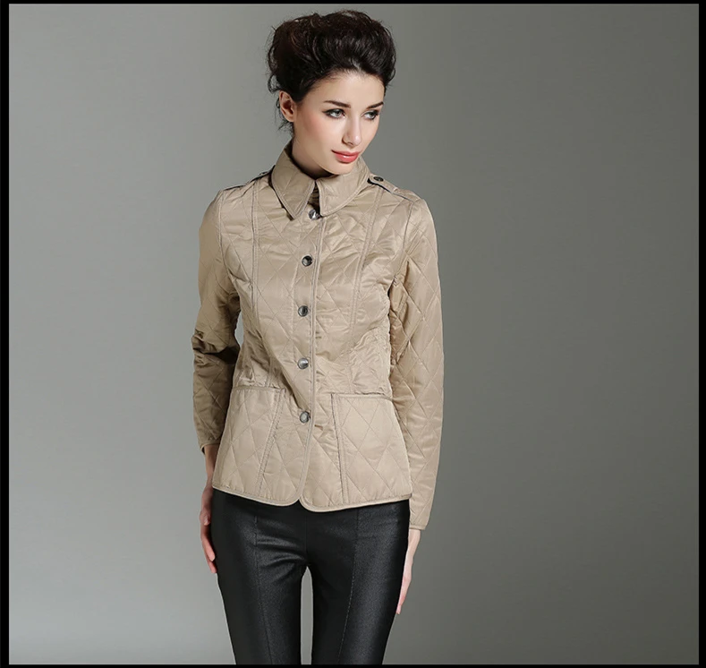 Высококачественное женское Брендовое однобортное тонкое хлопковое пальто с