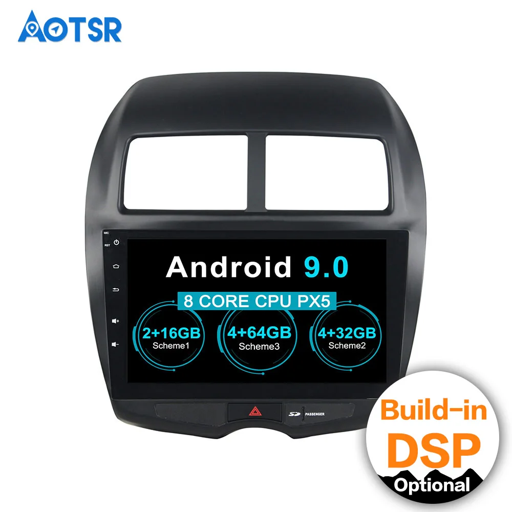 10 1 &quotAndroid 9 0 Автомобильный плеер GPS радио без DVD для MITSUBISHI ASX 2010 2012 навигация