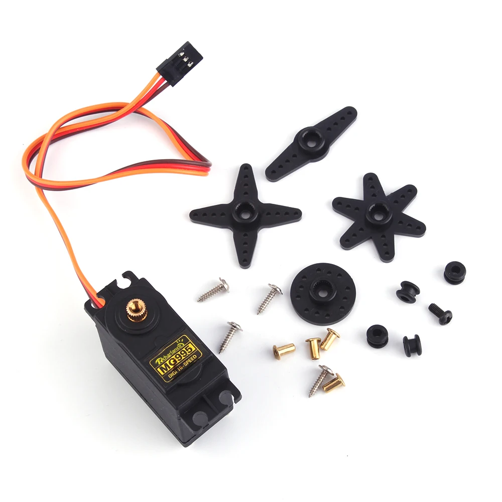 1 шт./лот MG995 55g металлические шестерни цифровой RC сервомотор с высоким крутящим