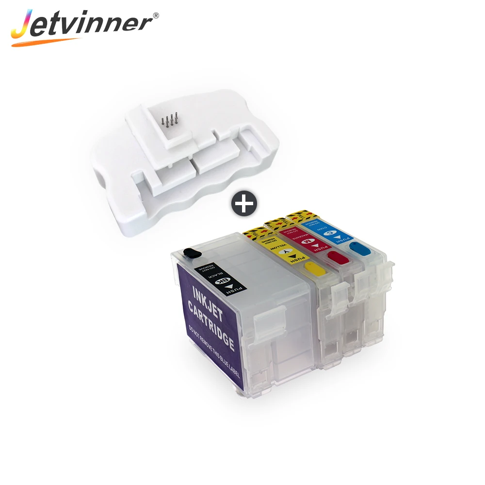 Jetvinner T34 34XL T3471 T3474 T3461 T3464 многоразовый картридж с чипами сбрасыватель для
