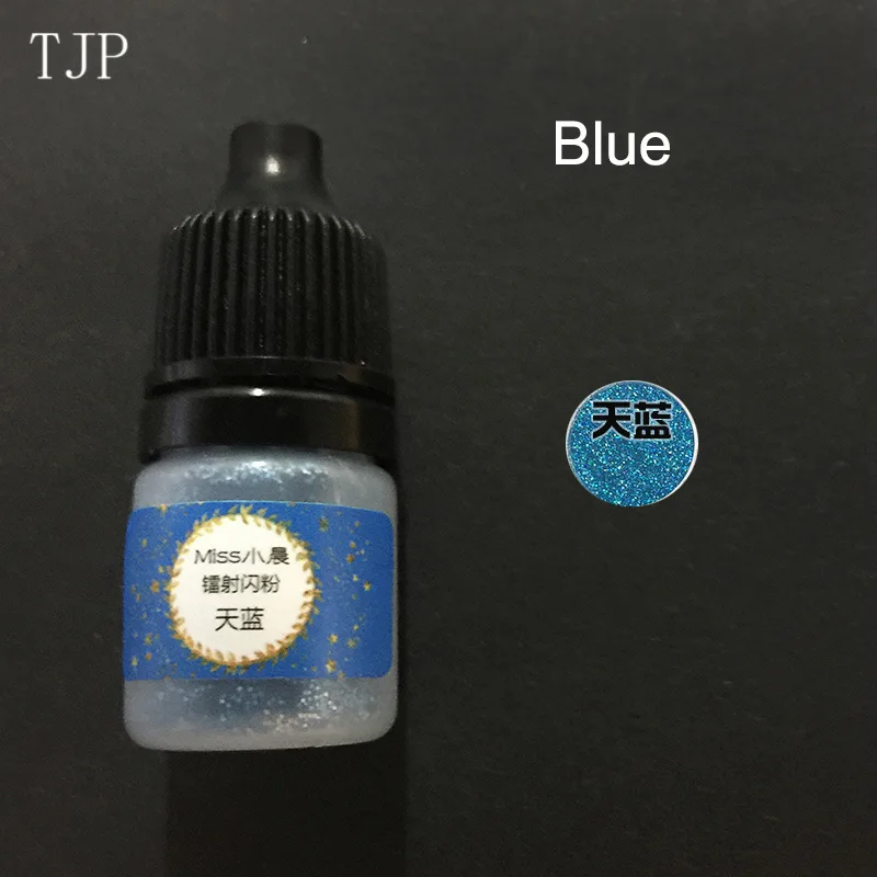 6Blue 18 цветов лазерный Блеск порошок бутылка блеск пыли УФ смолы эпоксидной смолы для ювелирных изделий DIY - Цвет: 6Blue
