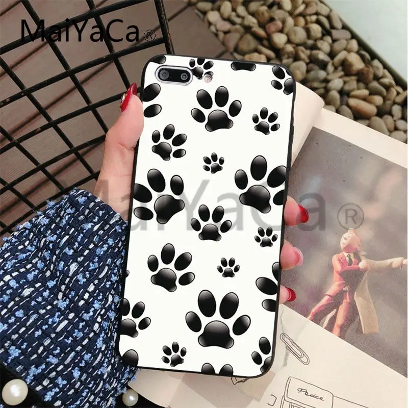 MaiYaCa/Аксессуары для телефонов с милыми собачьими лапами мягкий чехол iphone X 8 8plus 7