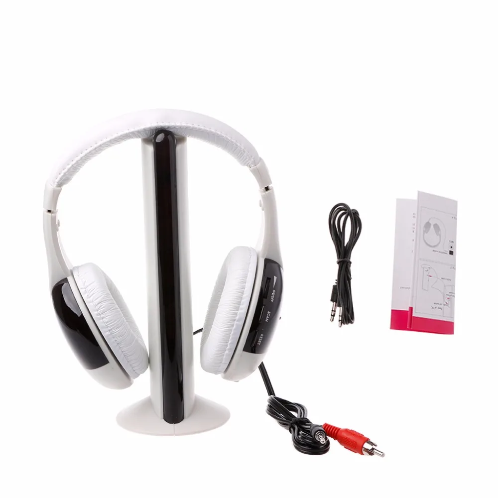 1 комплект Новые стильные 5 в 1 Hi-Fi беспроводная гарнитура наушники для ТВ DVD MP3 PC