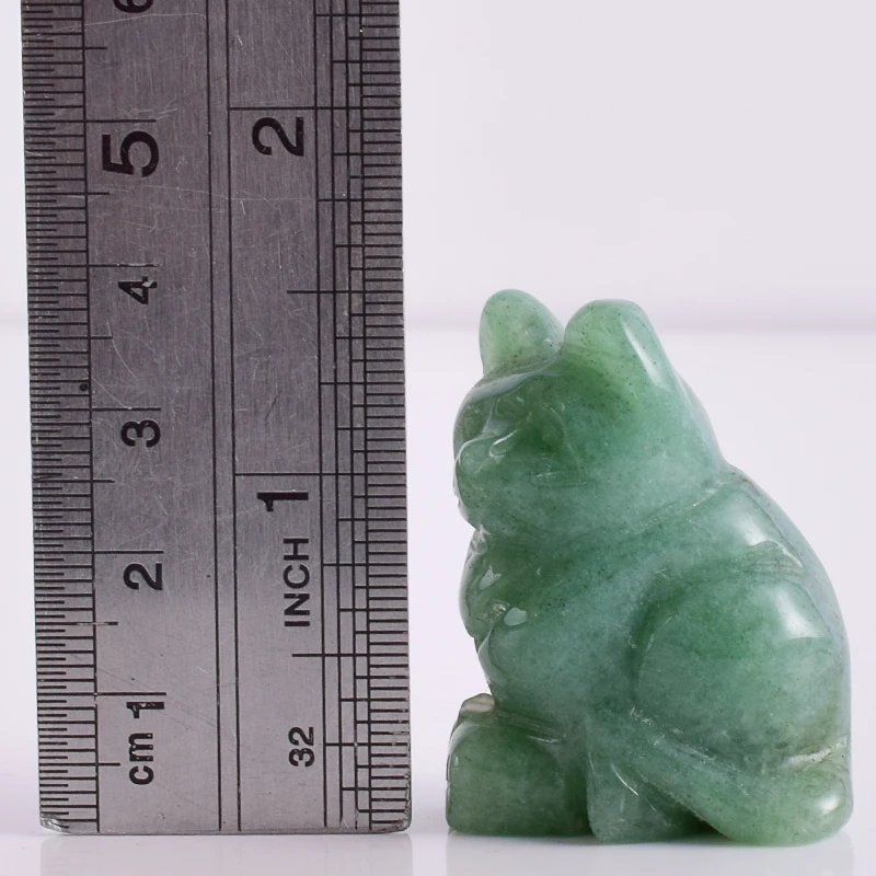 12 шт./кор. 1 5 дюйма фигурка кошки из минерала кристаллический мини камень статуя