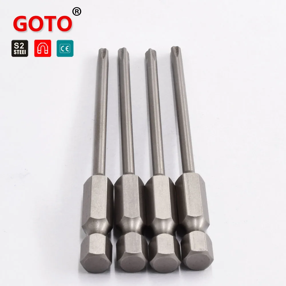 GOTO 10 шт 1/4 &quot6 35 мм Отвертка из сплава S2 стальные тонкие отвертки длинные 75