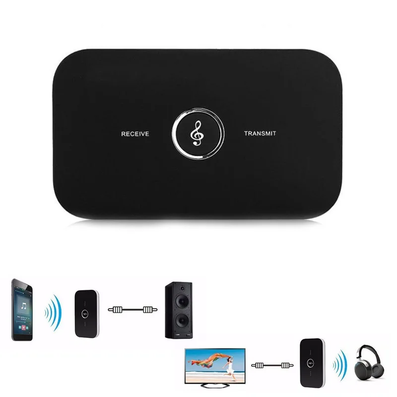 

B6 2in1 Bluetooth 4.1 Transmitter & Receiver Wireless A2DP Audio Adapter Aux 3.5mm Audio Player for TV / Home Stereo /Smartphone