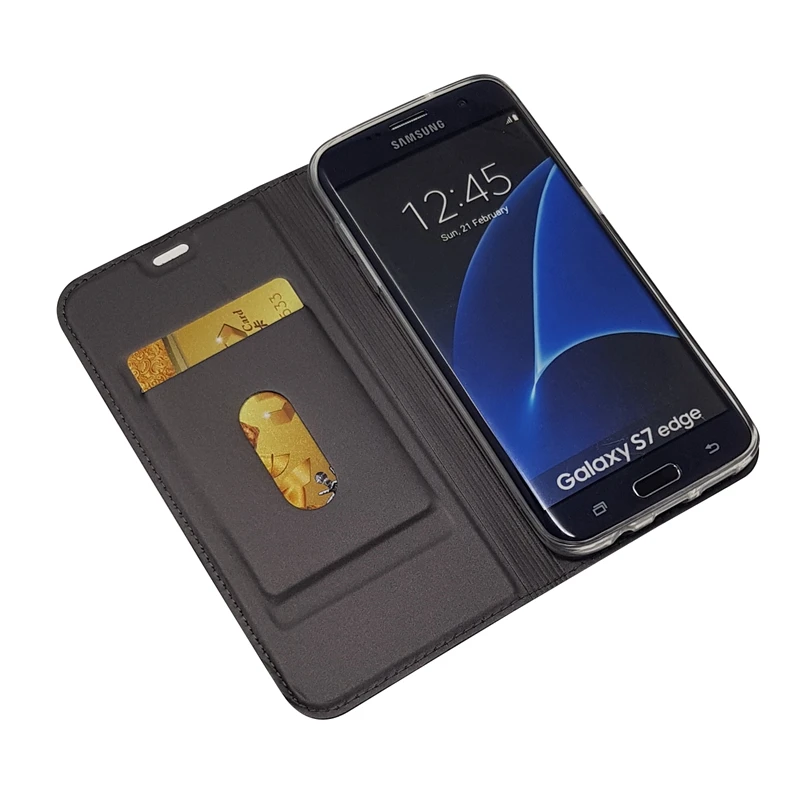 Чехол для Samsung Galaxy S7 роскошный флип чехол из искусственной кожи книжка Etui S7/S7 Edge S