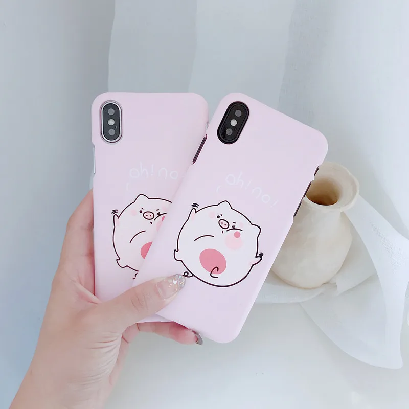 Круглый красивый поросенок Телефон чехол для iPhone 6 S Plus 7 8 X XR XSMAX милый животное