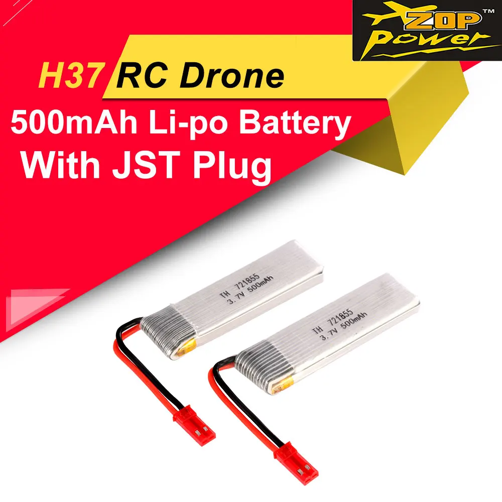 2 шт. ZOP Power 3 7 V 500mAh Li po батарея для Wltoys V966 V977 BAYANGTOYS X20 H37 RC Дрон Квадрокоптер самолет