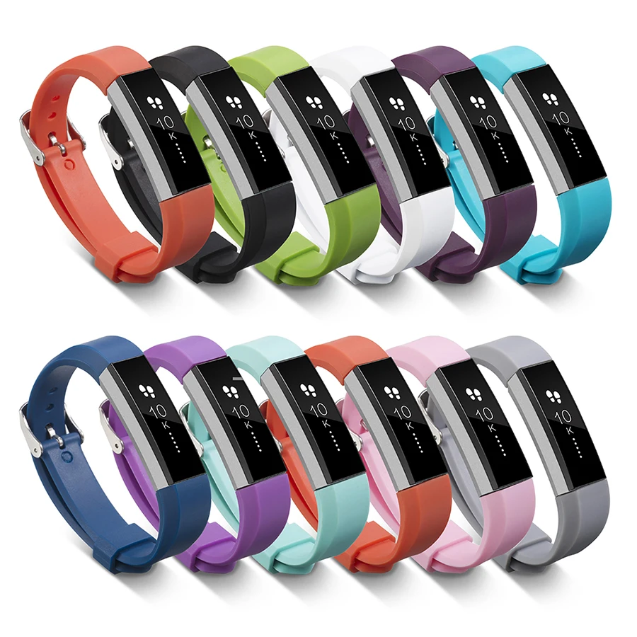 Для Fitbit Alta Смарт часы браслет Цветной сменный Браслет с металлической застежкой