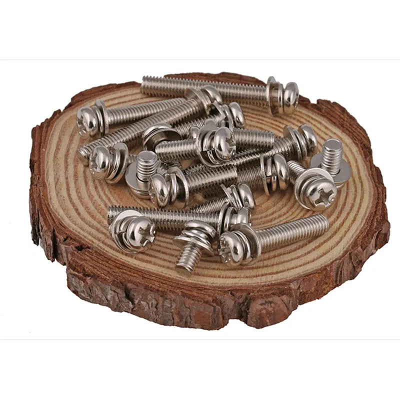 M2 M2.5 M3 M4 Никель-покрытием с круглой головкой Винт цилиндрической скругленной три