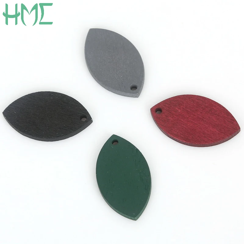 Лидер продаж деревянная подвеска в форме листа шириной 19 мм высотой 32 диафрагмой