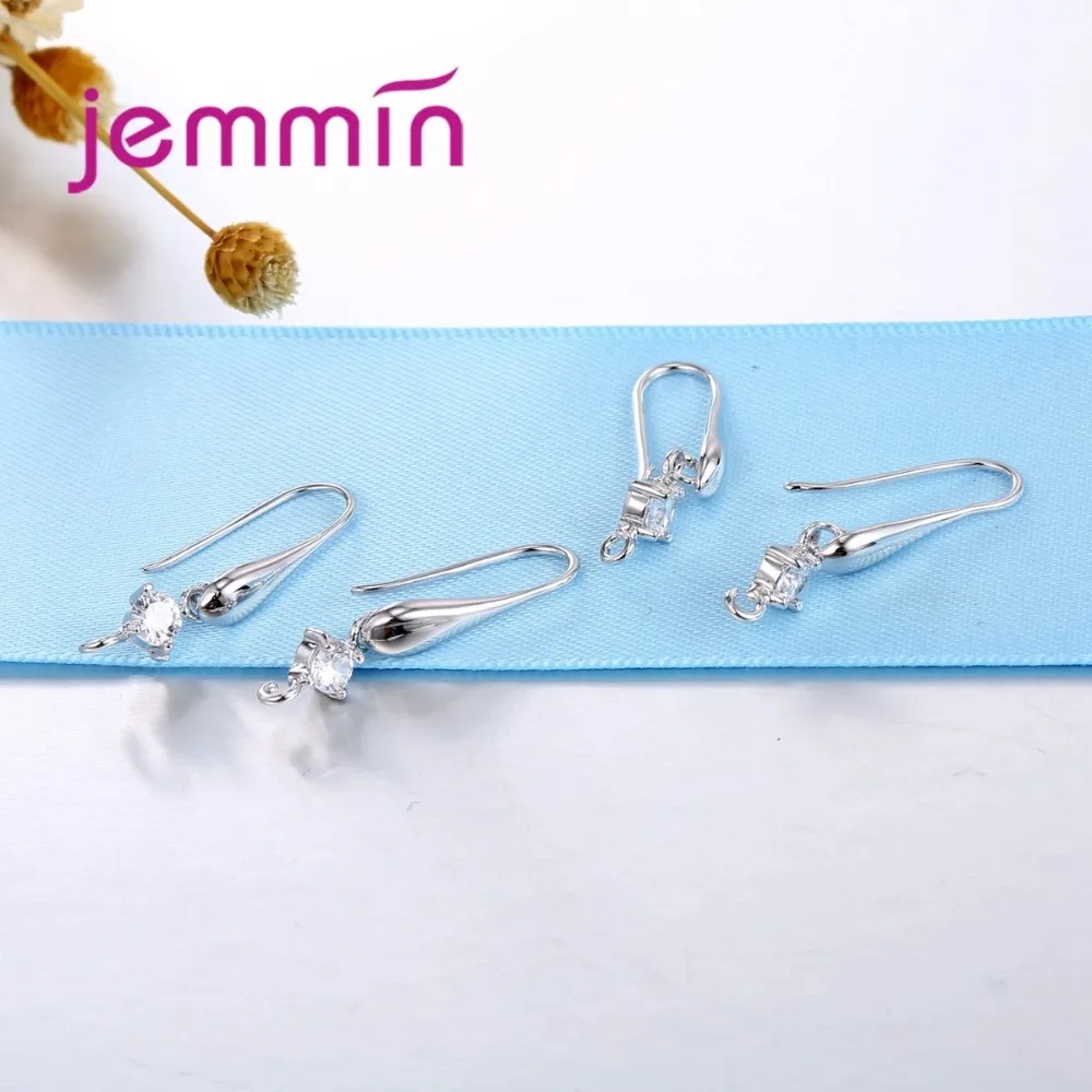 Женские 925 застежки из стерлингового серебра серьги Компоненты крючки станок и U