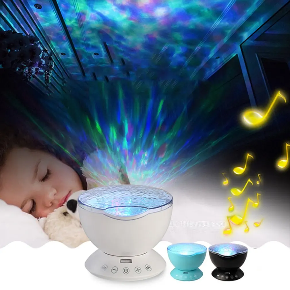 Новый обновленный Романтический проектор волны океана Звездная красочная