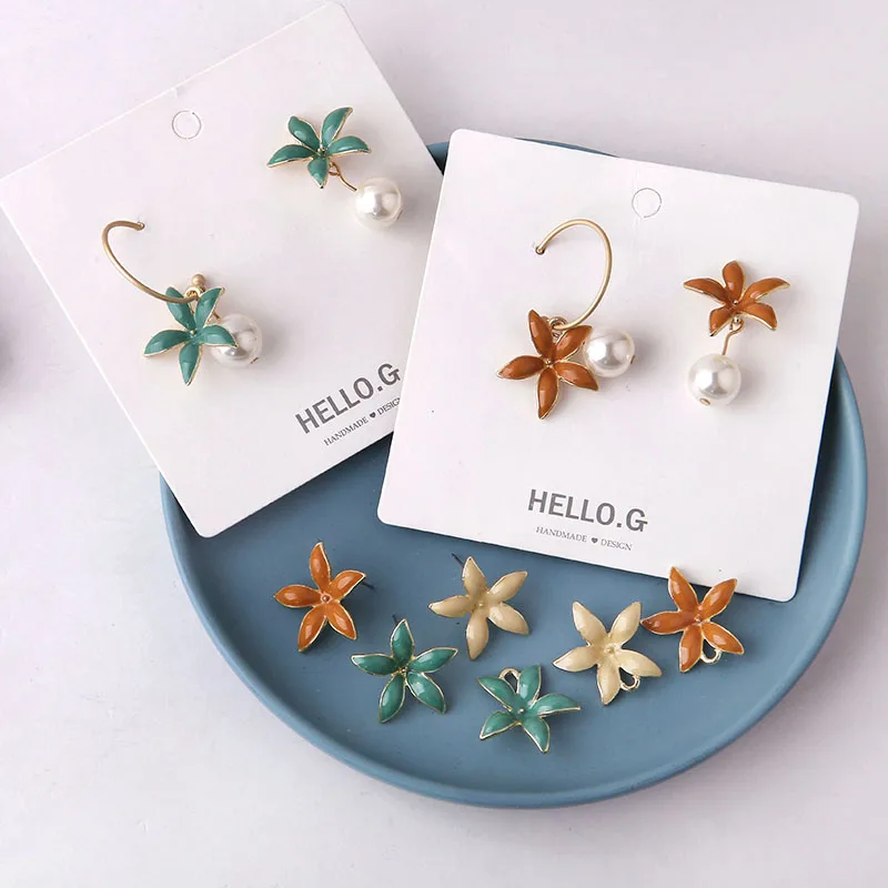 Женские серьги гвоздики в форме цветка 30 шт./лот 22 мм|Серьги-гвоздики| |