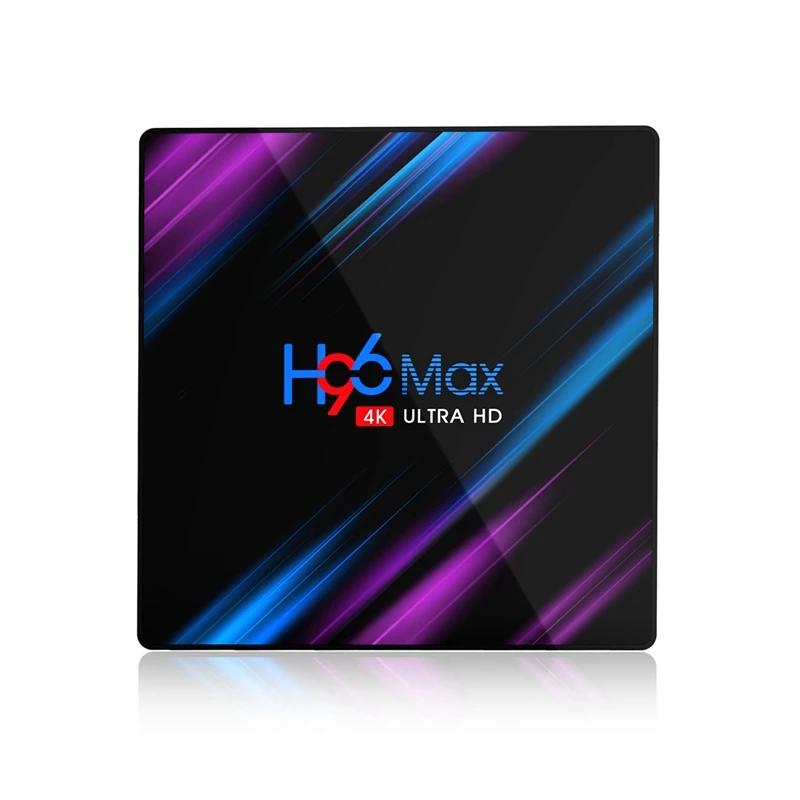 H96 Max Android Tv Box 9.0 Rockchip Rk3318 4G+32G 4K Smart 2.4G/5G Wifi Bluetooth 4.0 Iptv Box(Uk Plug) | Электроника