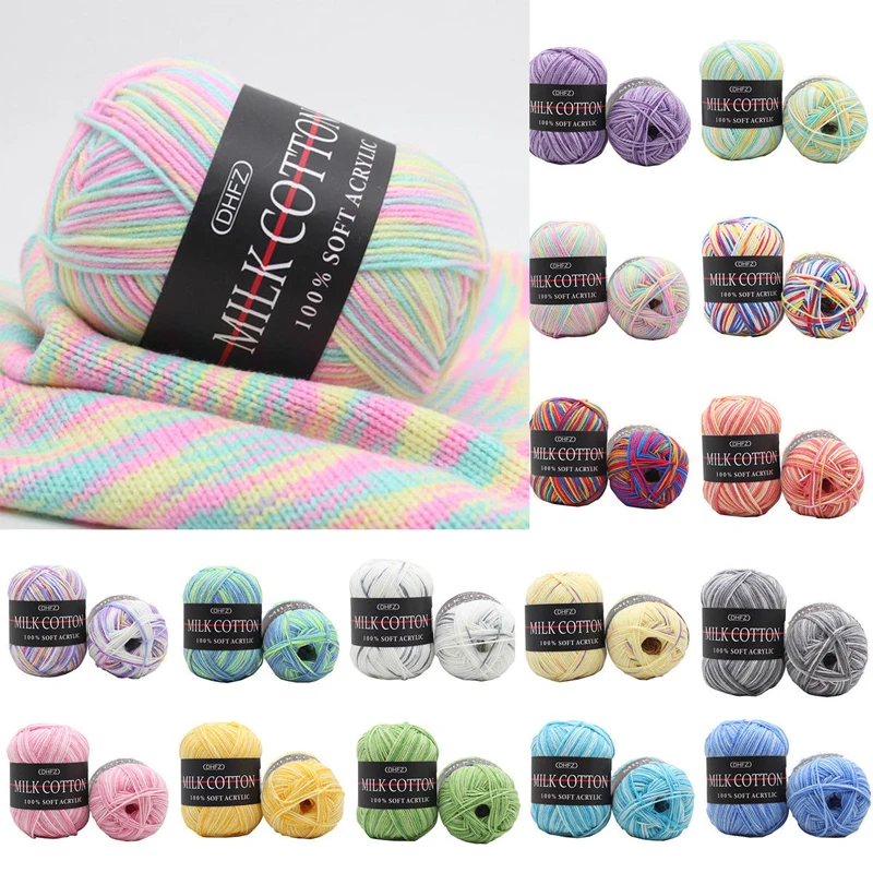 

Milk Cotton Soft Crochet Yarn Anti-Pilling Fashion Gift Soft Warm Cotton Hat Scarf Knitting Yarn Knit Wool Knitting line