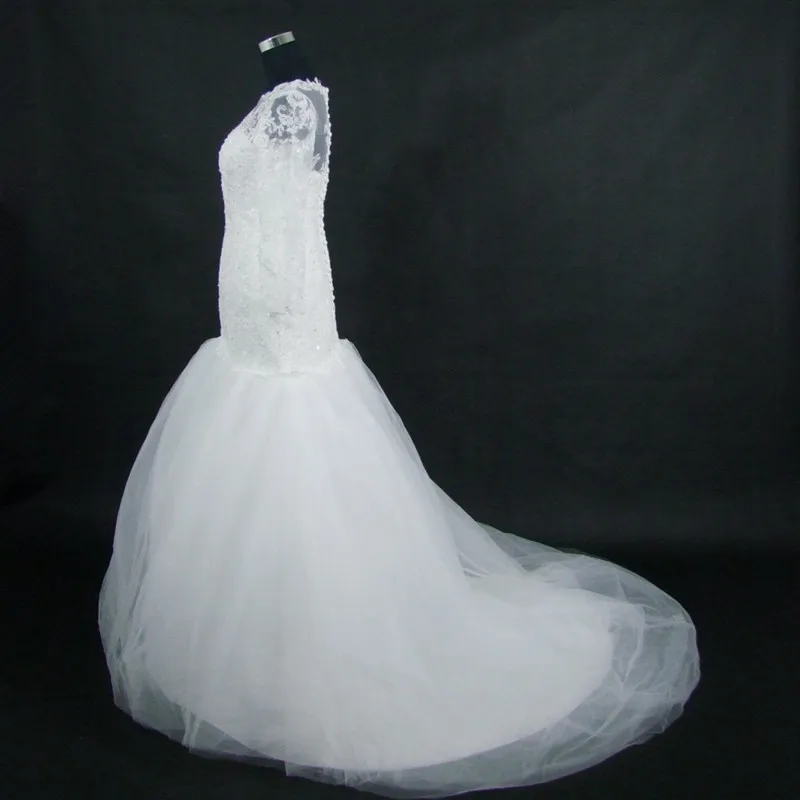 Новинка 2019 Африканское кружевное свадебное платье с длинными рукавами и