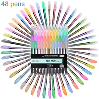 for ultra fine 48 color highlighter gel pens48 pcs gel pen refills coloring marker for crafting doodling drawing kid and adult