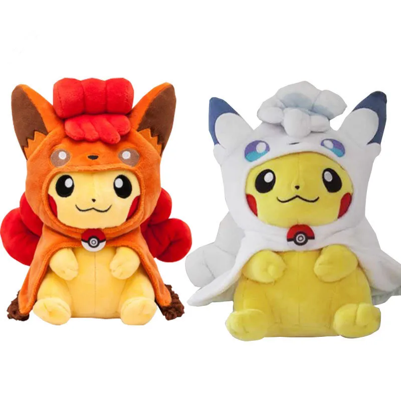 С изображениями покемона и 2 стиля алола Vulpix Косплэй Пикачу плюшевая игрушка