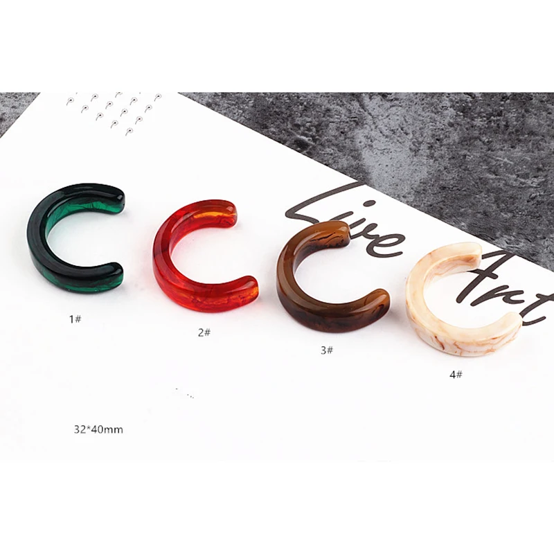 Fashion 2019 DIY Handmade Jewelry Accessories Korea Acetic Acid Large C Ring Earrings Material Pendant Holiday Gift | Украшения и