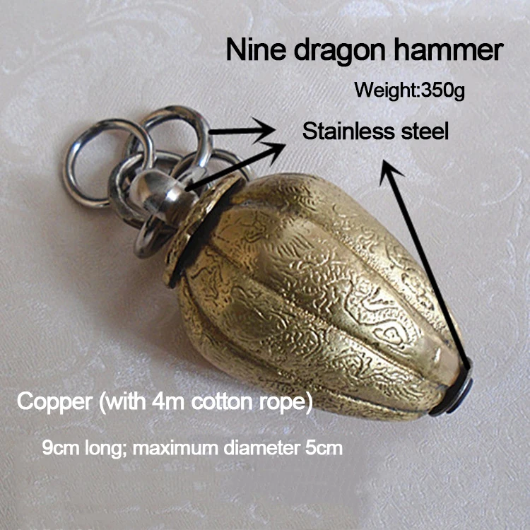 Martin Arts Meteor Hammer Shaolin Martin художественное оборудование Javelin принадлежности для фитнеса на открытом воздухе - Цвет: Nine dragon hammer