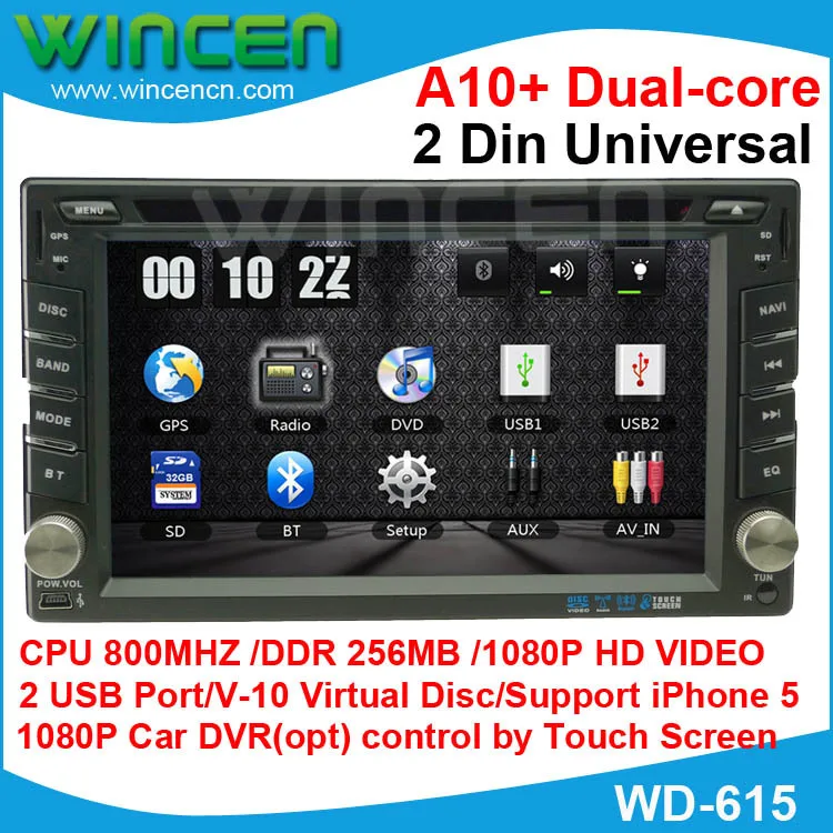 6 2 &quot1080p Автомобильный DVD GPS плеер для Din Универсальный С A10 + двухъядерный Iphone 5/6