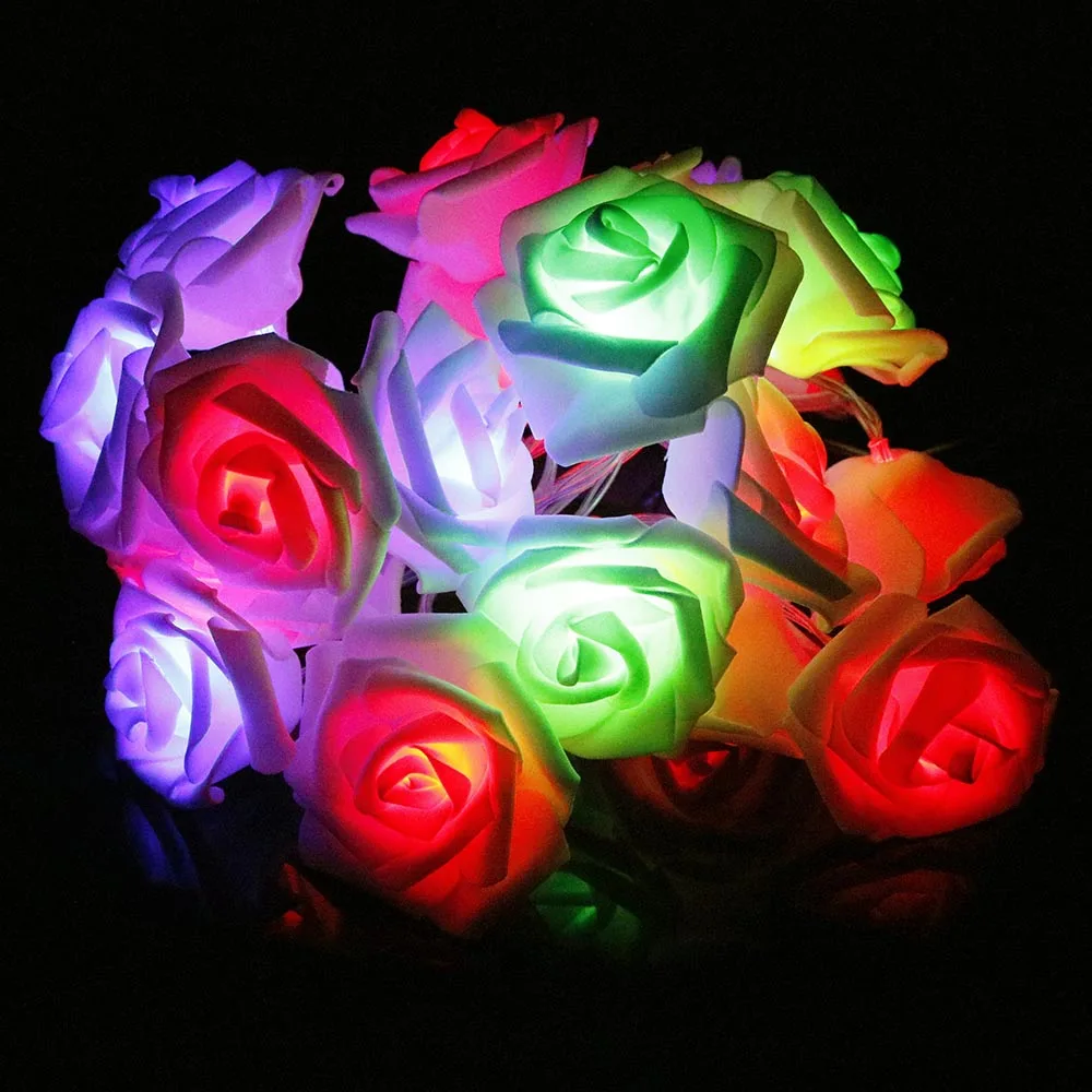 СВЕТОДИОДНАЯ Гирлянда в виде розы 20 светодиодов|lights fairy|rose led stringled flower light |