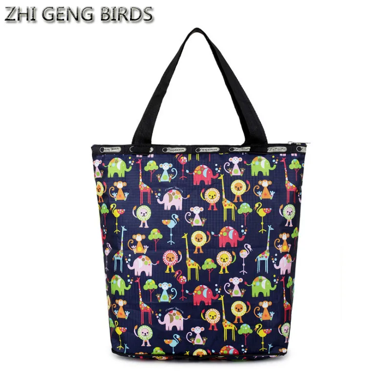 ЦЗИ ГЭН ПТИЦЫ Портативный Складной Хозяйственная Сумка Женщины Плечо Нейлоновые