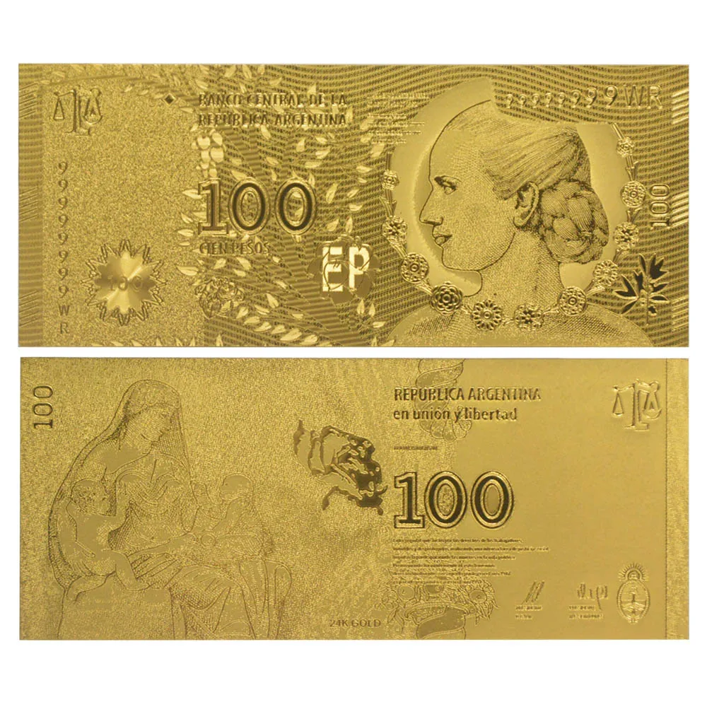 2012 лет 100 песо Золотая банкнота подарочные украшения ремесло подарок 2016|gift|gift