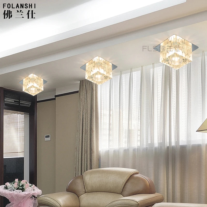 Новый современный минималистский светодиодный Кристалл лампы проход крыльцо