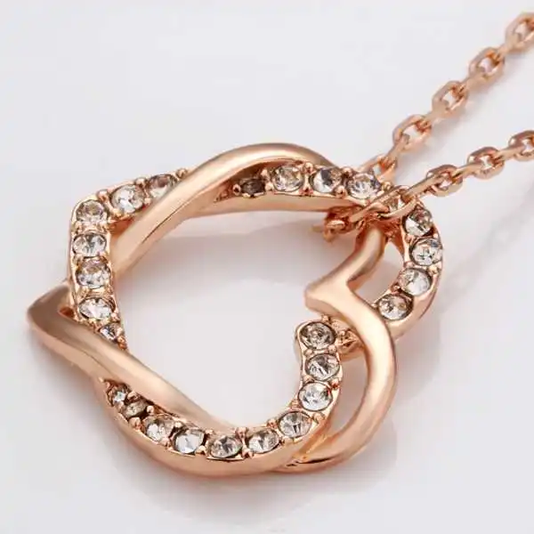KITEAL exo Gold color Perfume women pendants golden heart love Valentine's Day gift collar Elegant | Украшения и аксессуары