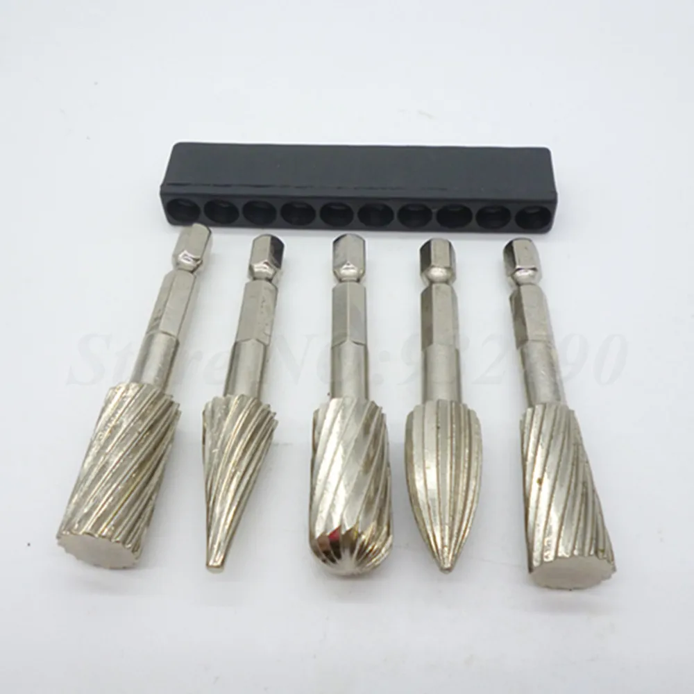 5 шт. Электрический Шлифовальные станки HSS Ротари Напильники Burr 1/4 &quotРотари Набор