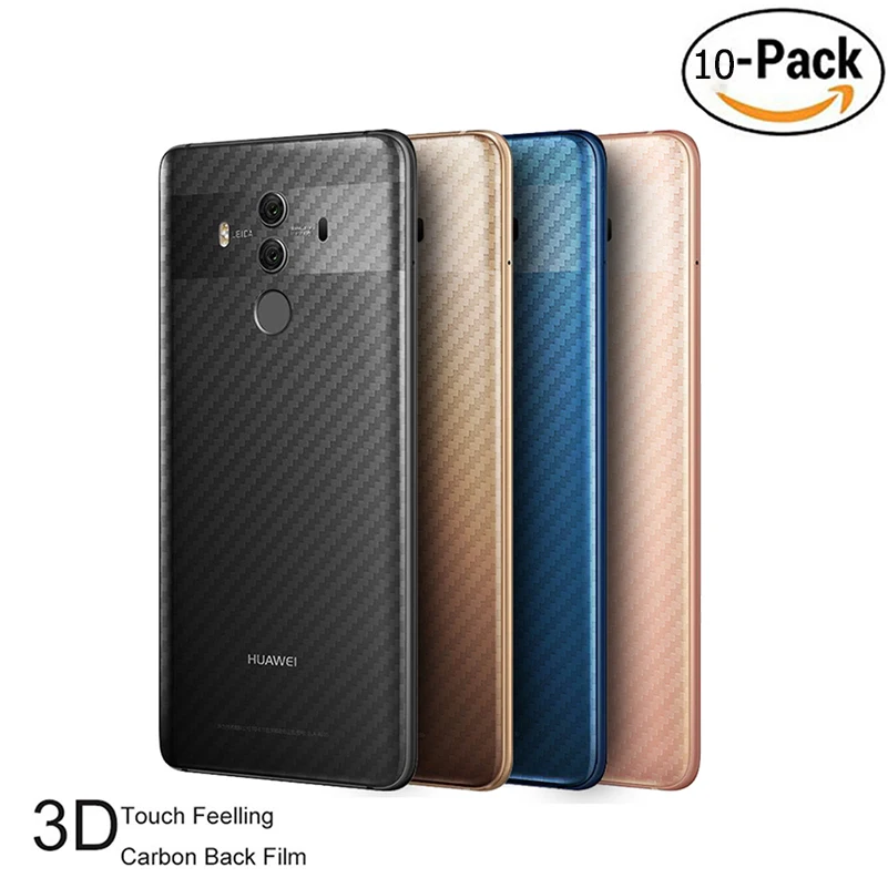 10 упаковок 3D наклейка из углеродного волокна задняя пленка для Huawei Mate lite защита