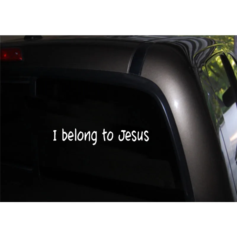 QYPF 16 8 см * 3 я принадлежу к Jesus God виниловая наклейка на окно автомобиля Черный