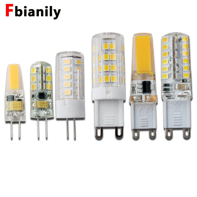 Spotlight LED G4 G9 Lamp Bulb AC/DC Dimming 12V 220V 3W 6W 5W 7W COB Lighting Lights replace Halogen Chandelier | Освещение