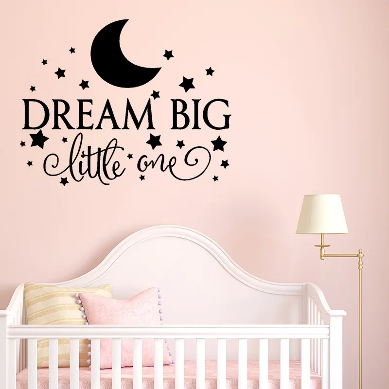 Dream Big Little One DIY Настенная Наклейка для детской комнаты домашний декор наклейки на