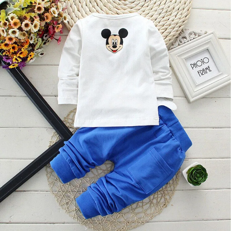 Children's Clothing Set Mickey Minnie Infant Tracksuits Cotton Full Sleeve Kids Boy Outfits Child Sports Suit Baby Girl Clothes | Детская
